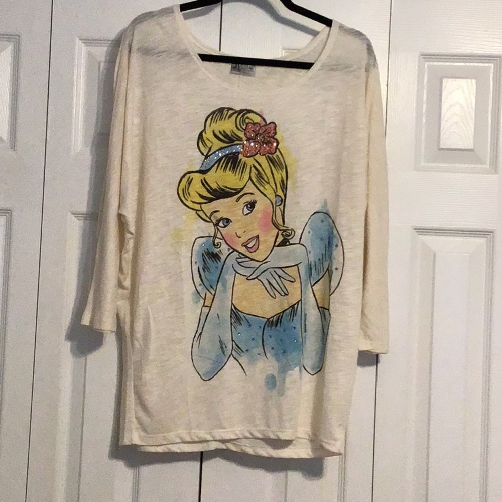 Kingdom Couture Disney Parks Womens Cinderella Graphic T-shirt size XL